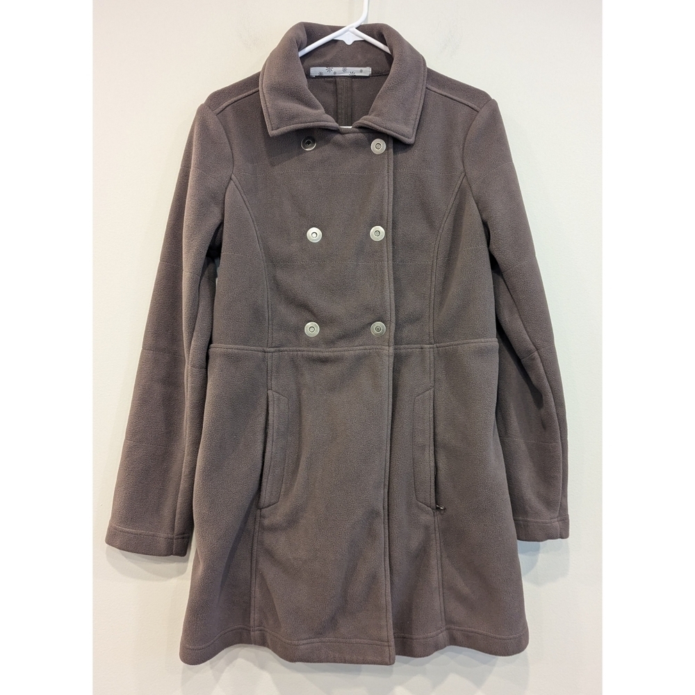 Athleta Switchback Brown Fleece Jacket Size Small
